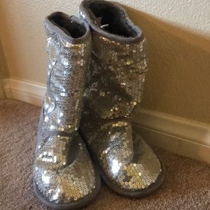 Silver sequin ugh style boots